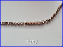 Victorian 9ct Gold Faceted Belcher Link Chain