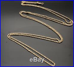 Victorian 9ct Gold Very Long 66 Guard/muff Chain