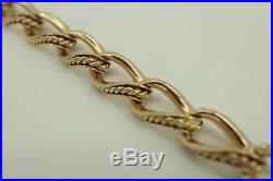 Victorian 9ct Gold Watch Albert Chain Bracelet. Superb. Rare Rope Link. NICE1