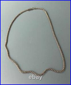 Victorian 9ct Yellow Gold Chain Necklace 2.97g 41cm x 0.2cm HLZX