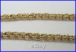 Victorian Antique 9ct Gold Link Necklace Chain Barrel Clasp 44cm