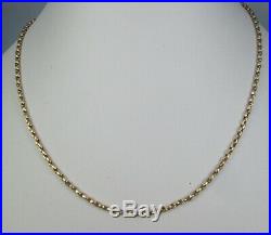 Victorian Antique Chunky 9ct Gold Belcher Necklace Chain 6.2g 45cm