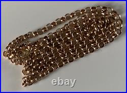 Vintage 18.5 Long 9ct Gold Chain Necklace Belcher 6.2 Gram