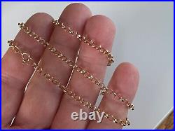 Vintage 18.5 Long 9ct Gold Chain Necklace Belcher 6.2 Gram