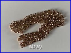 Vintage 18.5 Long 9ct Gold Chain Necklace Belcher 6.2 Gram