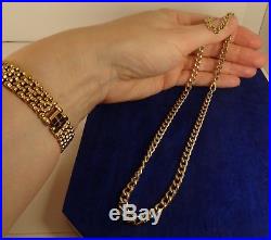 Vintage 18 9ct Yellow Gold CURB ALBERT Chain Necklace Hm 29gr RRP £1450