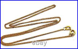 Vintage 1985 Hallmarked 9CT Gold Curb Link Chain Necklace 16 1.9 grams