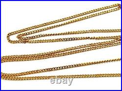 Vintage 1985 Hallmarked 9CT Gold Curb Link Chain Necklace 16 1.9 grams