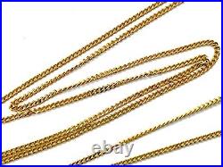 Vintage 1985 Hallmarked 9CT Gold Curb Link Chain Necklace 16 1.9 grams