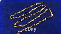 Vintage 20 9ct Gold FANCY TROMBONE Necklace 13.6gr 3mm Gift Boxed 122a