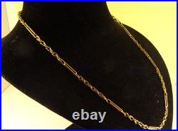 Vintage 20 9ct Gold FANCY TROMBONE Necklace 13.6gr 3mm Gift Boxed 122a