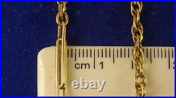 Vintage 20 9ct Gold FANCY TROMBONE Necklace 13.6gr 3mm Gift Boxed 122a