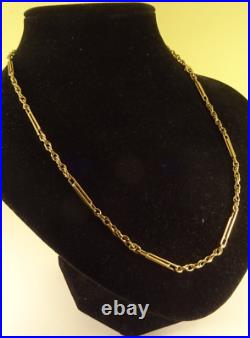 Vintage 20 9ct Gold FANCY TROMBONE Necklace 13.6gr 3mm Gift Boxed 122a