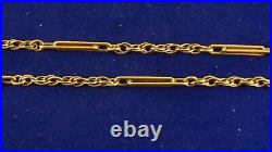 Vintage 20 9ct Gold FANCY TROMBONE Necklace 13.6gr 3mm Gift Boxed 122a