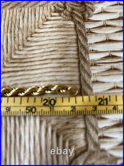 Vintage 375 9ct gold Rope chain Necklace L 20.5 / 52mm 9.9 Gr Heavy Not Scrap