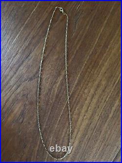 Vintage 9CT GOLD 24 / 30cm Long Belcher Chain Necklace