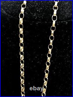 Vintage 9CT Gold Elongated Link Belcher Chain 18 Full Hallmarks