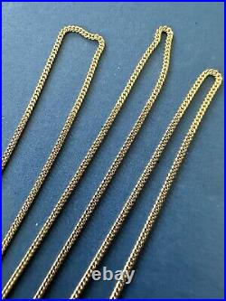 Vintage 9Ct Gold Flat Curb Link Chain Necklace 1.95G, 1.1mm, 55cm, Stamped