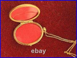 Vintage 9Ct Gold Oval Locket H. Samuels + 46Cm 9Ct Chain