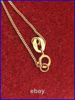 Vintage 9Ct Gold Oval Locket H. Samuels + 46Cm 9Ct Chain