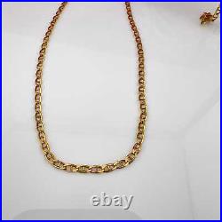 Vintage 9ct 375 yellow gold Mariner Anchor Link Unisex chain necklace 5g 61cm