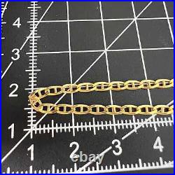 Vintage 9ct 375 yellow gold Mariner Anchor Link Unisex chain necklace 5g 61cm