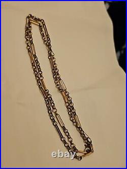 Vintage 9ct 9k 375 Real Yellow Gold 9+1 Belcher Link Chain Necklace 20 6.1g