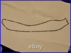 Vintage 9ct 9k 375 Real Yellow Gold 9+1 Belcher Link Chain Necklace 20 6.1g