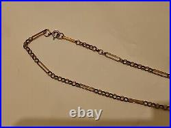 Vintage 9ct 9k 375 Real Yellow Gold 9+1 Belcher Link Chain Necklace 20 6.1g