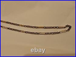 Vintage 9ct 9k 375 Real Yellow Gold 9+1 Belcher Link Chain Necklace 20 6.1g