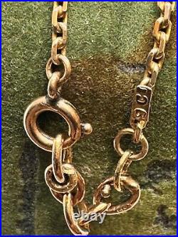 Vintage 9ct Gold 18 Diamond Cut Chain 45cm Necklace