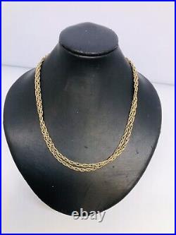 Vintage 9ct Gold 24 / 60cm Long Prince Of Wales Chain Necklace 8g