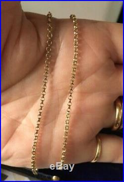 Vintage 9ct Gold Baby Belcher Chain Necklace 9 Carat Gold Chain 18 Inches SALE