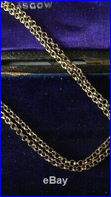 Vintage 9ct Gold Baby Belcher Chain Necklace 9 Carat Gold Chain 18 Inches SALE