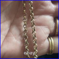 Vintage 9ct Gold Belcher Chain Rolo Chain Gold Necklace 19 9 Carat Gold