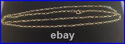 Vintage 9ct Gold Belcher Chain Rolo Chain Gold Necklace 9 Carat Gold 23 Long