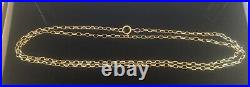 Vintage 9ct Gold Belcher Chain Rolo Chain Gold Necklace 9 Carat Gold 23 Long