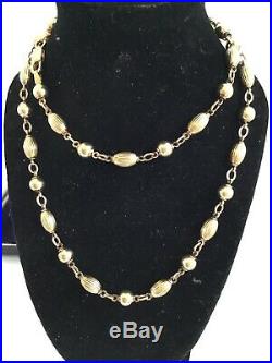 Vintage 9ct Gold Fancy Link Ball Link Chain Necklace