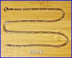 Vintage 9ct Gold Figaro Curb Chain Necklace, 16.5in, 3.1mm, 5.4gms