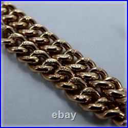 Vintage 9ct Rose Gold graduated link Double Albert 14.5 Pocket Watch Chain