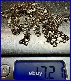 Vintage 9ct Yellow Gold 30 (76cm) Square Link Chain Fully hallmarked 17.21g