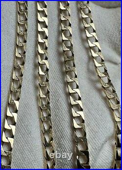 Vintage 9ct Yellow Gold 30 (76cm) Square Link Chain Fully hallmarked 17.21g