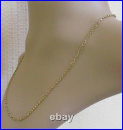 Vintage 9ct Yellow Gold Belcher Chain Necklace Length 17 1/2inches (4.1g)