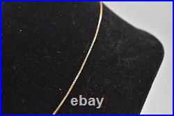 Vintage 9ct Yellow Gold Box Chain Necklace 40cm 2.62g