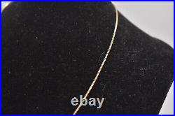 Vintage 9ct Yellow Gold Box Chain Necklace 40cm 2.62g