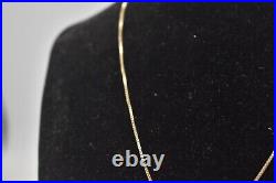 Vintage 9ct Yellow Gold Box Chain Necklace 40cm 2.62g