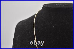 Vintage 9ct Yellow Gold Box Chain Necklace 40cm 2.62g