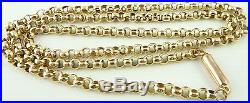 Vintage 9ct gold 18 inch long yellow gold neck chain weighs 6.8 grams