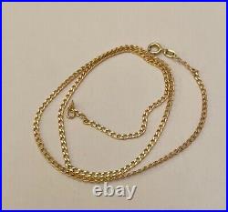 Vintage Hallmarked 9ct Gold Curb Chain 4.3grams 46cm