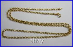 Vintage Italian 9ct, 9K GOLD 24 long BELCHER LINK NECKLACE, CHAIN